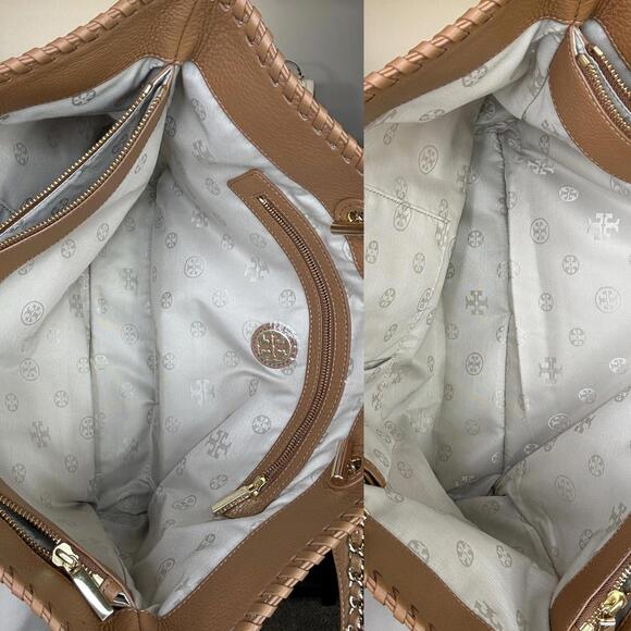 Tory Burch Woven Straw Tote Chain Shoulder Bag 2014 Retail $495 - Picture 10 of 10